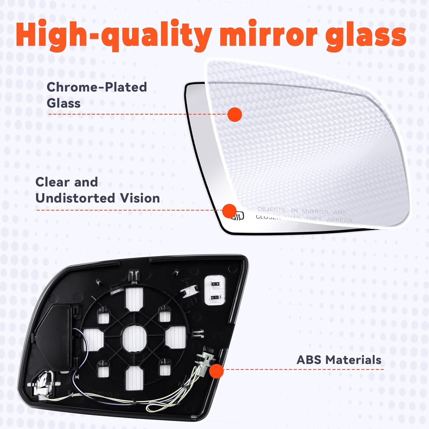 Driver Left Side Mirror Fit For Toyota Tundra 2007-2020 For Toyota Sequoia 2008-2017 - Heated Power Adjustable Blind Spot Glass & LED Signal Light OEM Fit Replace 879060C110