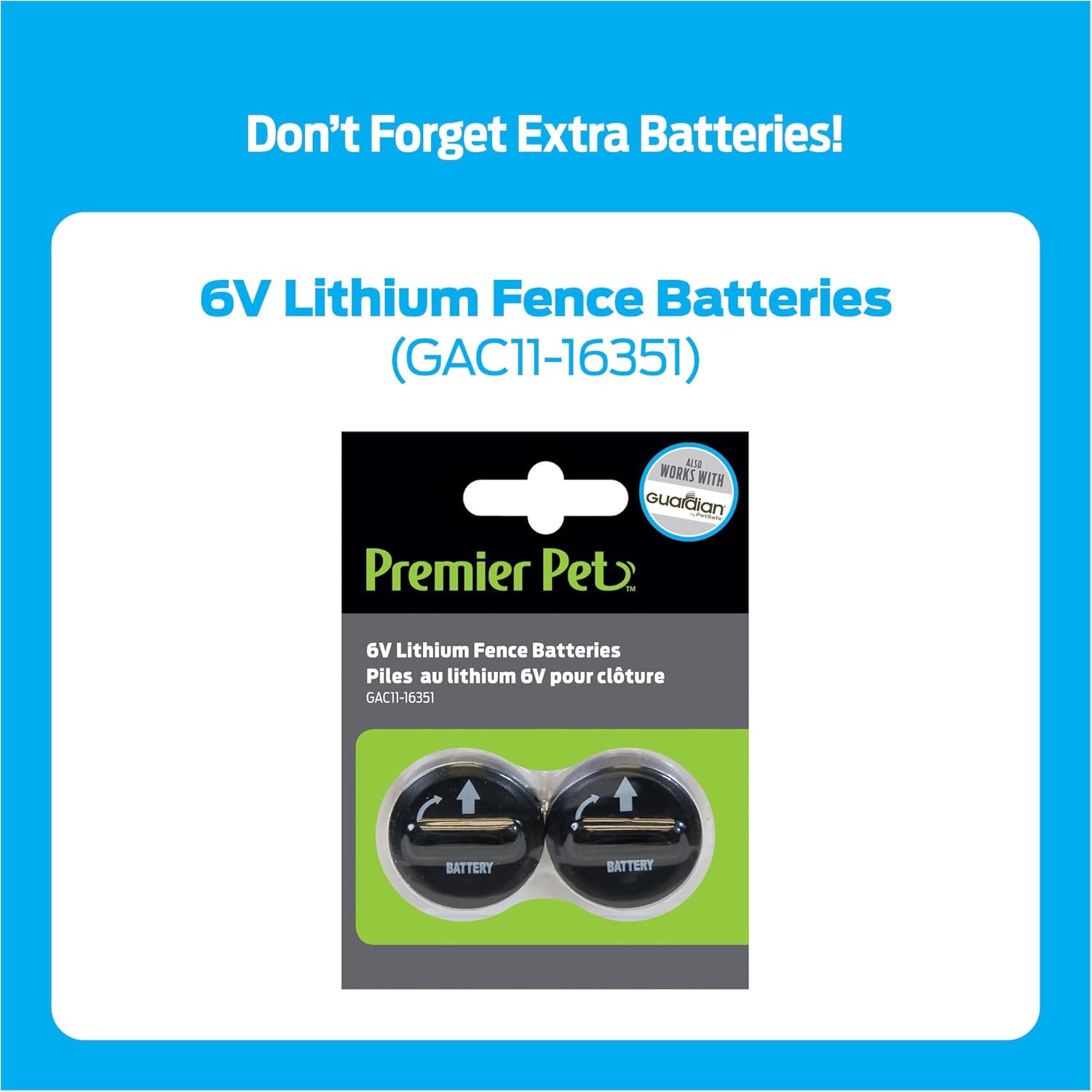 Packaging for 6V Lithium Fence Batteries