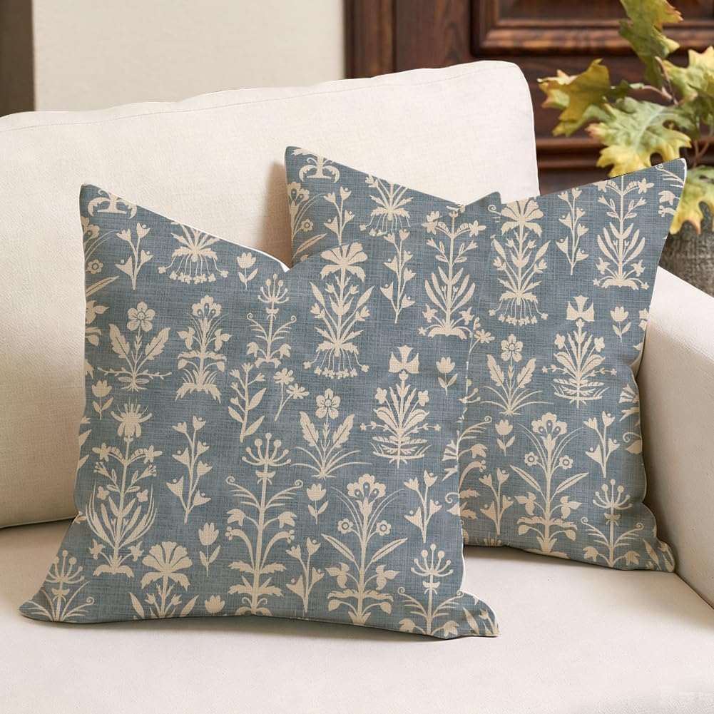 RABUSOFA Floral Pillow Covers 18×18...