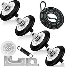 Upgraded Dryer Repair Kit Fits for LG. Kenmore. Gas Dryer Includes 4581EL2002C Dryer Drum Roller Replacement 4400EL2001A Dryer Belt and 4561EL3002A Dryer Idler Pulley by NISHCON