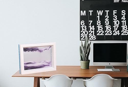 Miniatura 12 de FUNJIA Imagen artística de arena en movimiento, paisaje de arena en 3D de aguas profundas en movimiento, decoración artística de arena que fluye