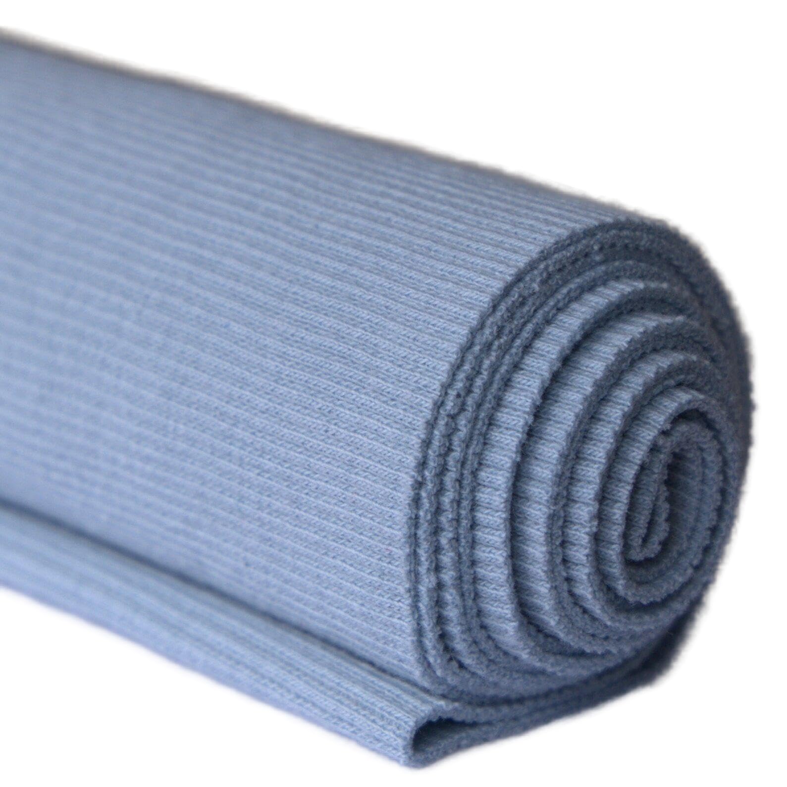 TinaKim Ribbing Fabric for Neckline, Jacket Hoodies Waistbands Neckbands Cuffs Material (43x8in, 37 Light Blue)