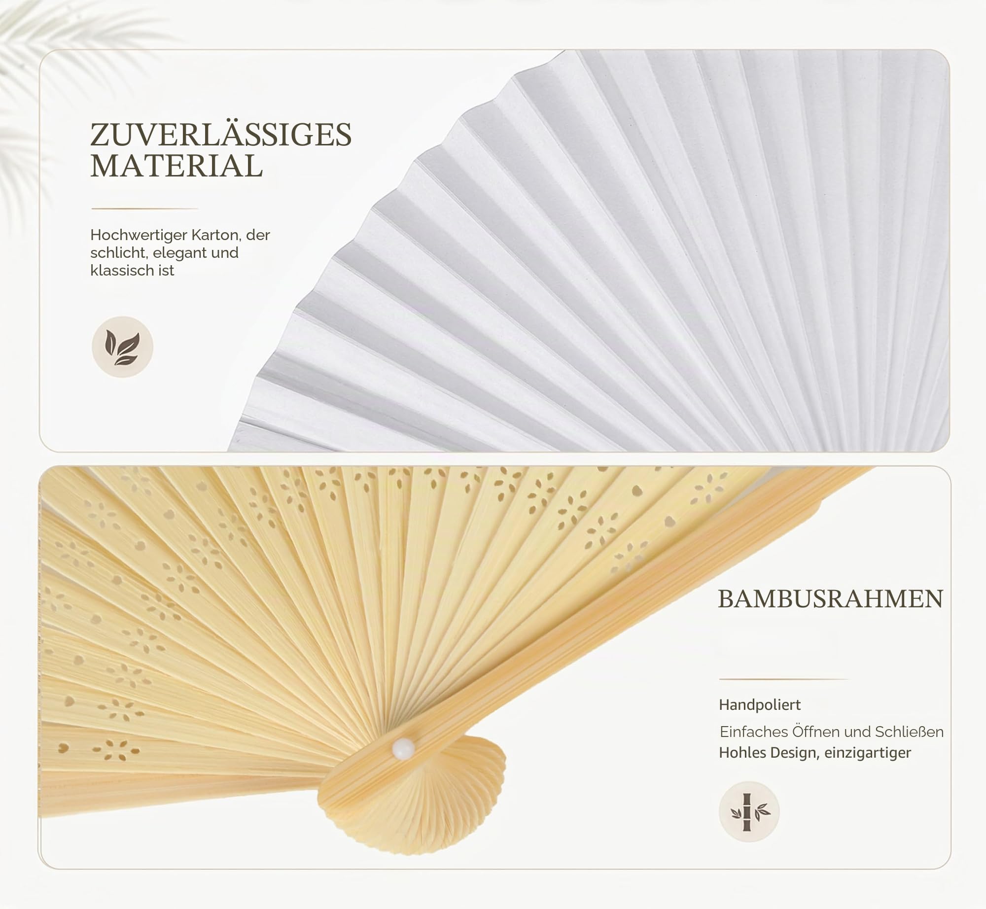 40 Stück Fächer Weiß Faltbare Handfächer Bambus Faltfächer Papierfächer Hochzeit Gastgeschenk, DIY Bemalen Handfächer für Hochzeit Gäste Geschenk, Geburtstag Sommer Party, Wand Dekoration