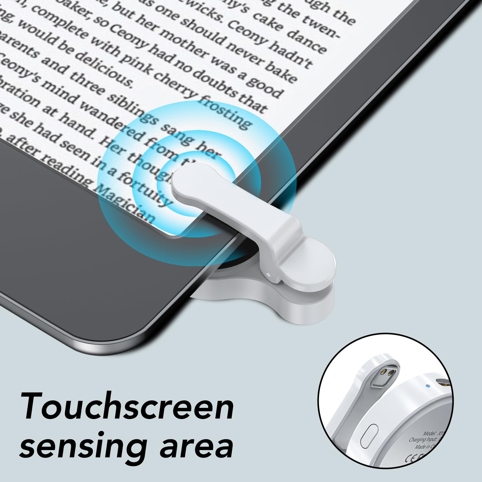 Seitenumkehrer mit Fernbedienung für Kindle Paperwhite Oasis Kobo eReader, Kindle Clicker, Seitenumkehrer, Zubehör für iPhone, iPad, Android-Tablets, Leseromane, Videoaufzeichnung und Auslöser Selfie