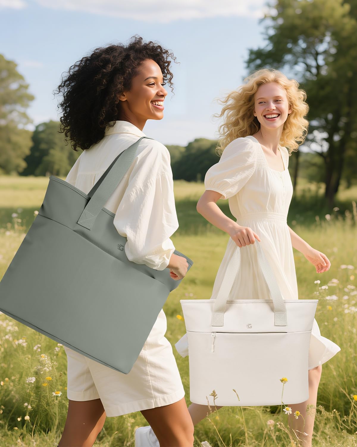 2-in-1 Cooler Bags Insulated for Women, Insulated Tote with 15.6‘’Laptop Compartmen for Work, Nurse, Outdoor - Image 3