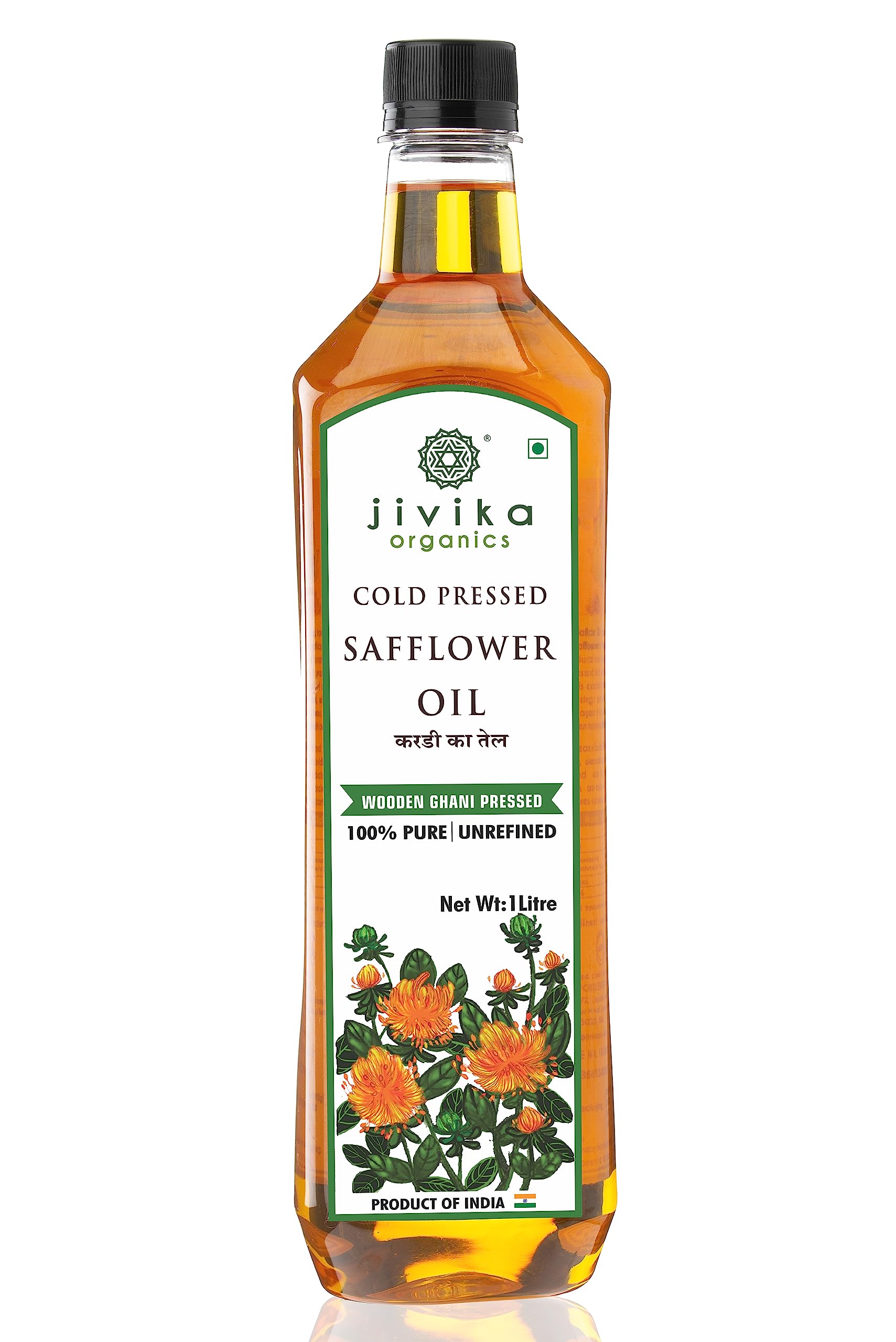 JIVIKA NATURALS Cold Pressed Wood Pressed Safflower Oil (1 Litre) (B08DQXSY95) Amazon Price History, Amazon Price Tracker