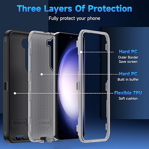 Miniatura 2 de ONOLA Funda para Samsung Galaxy S23 Plus  S23+ con protector de pantalla HD y protector de cámara de lente, funda para Samsung S23 Plus, funda