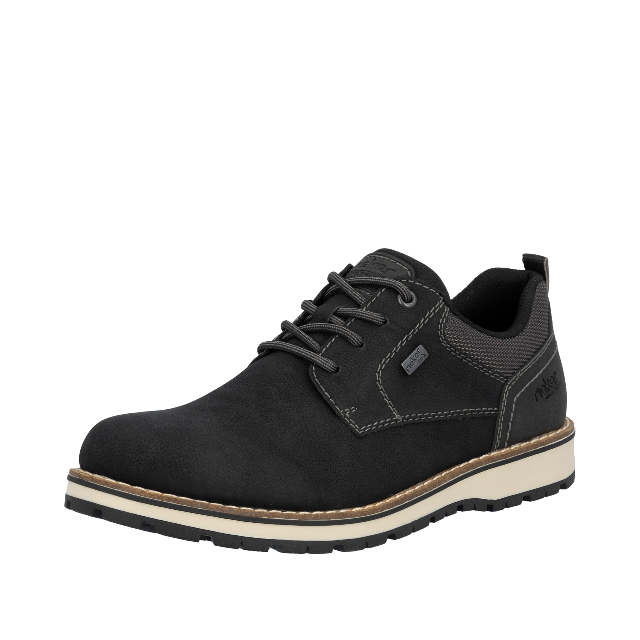 Rieker Men's 38406 Lace-Up Shoes, Black, 42 EU, Black, 8 UK