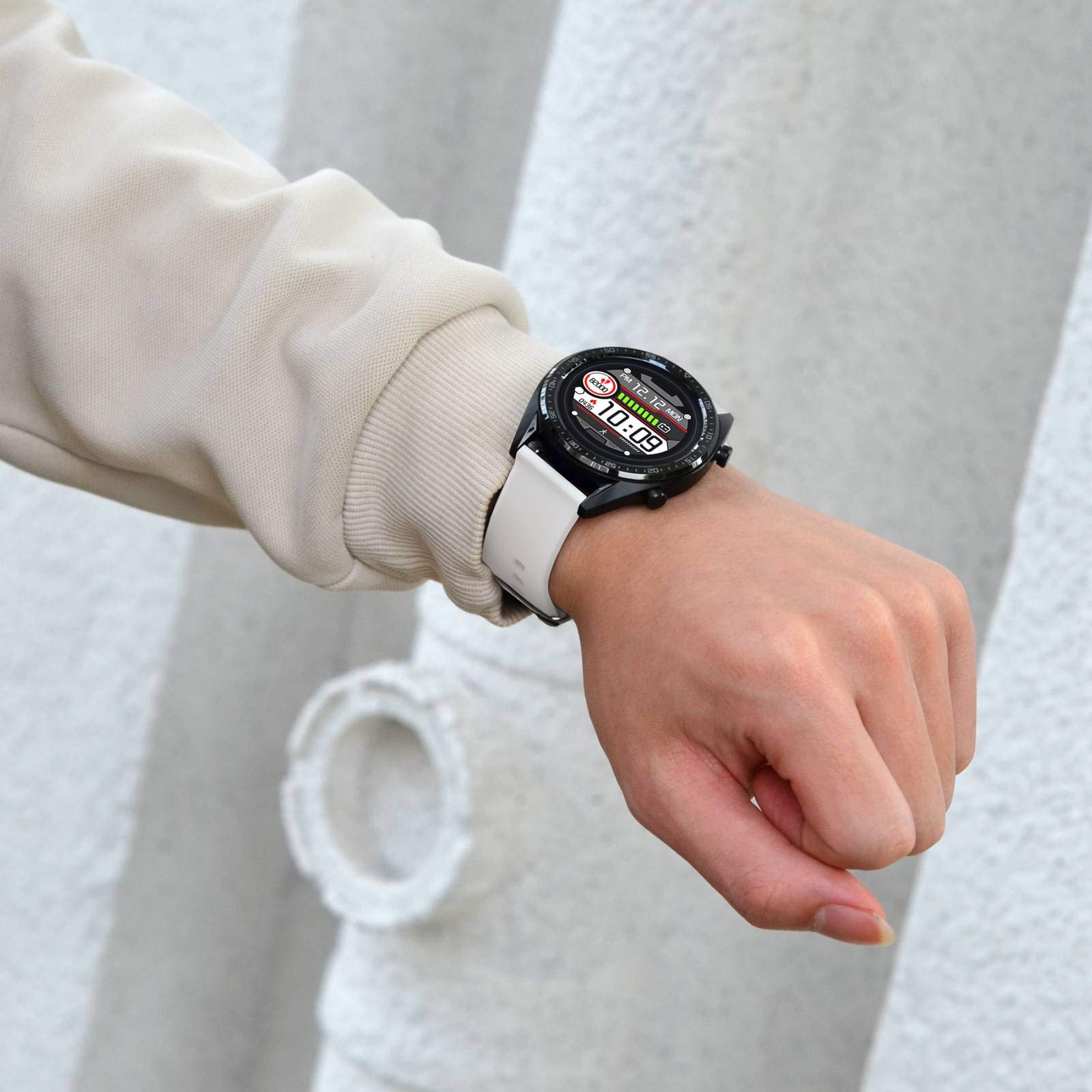 BISONSTRAP Cinturino 18mm 19mm 20mm 21mm 22mm, Cinturini per Orologio in Silicone a Sgancio Rapido per Uomo Donna