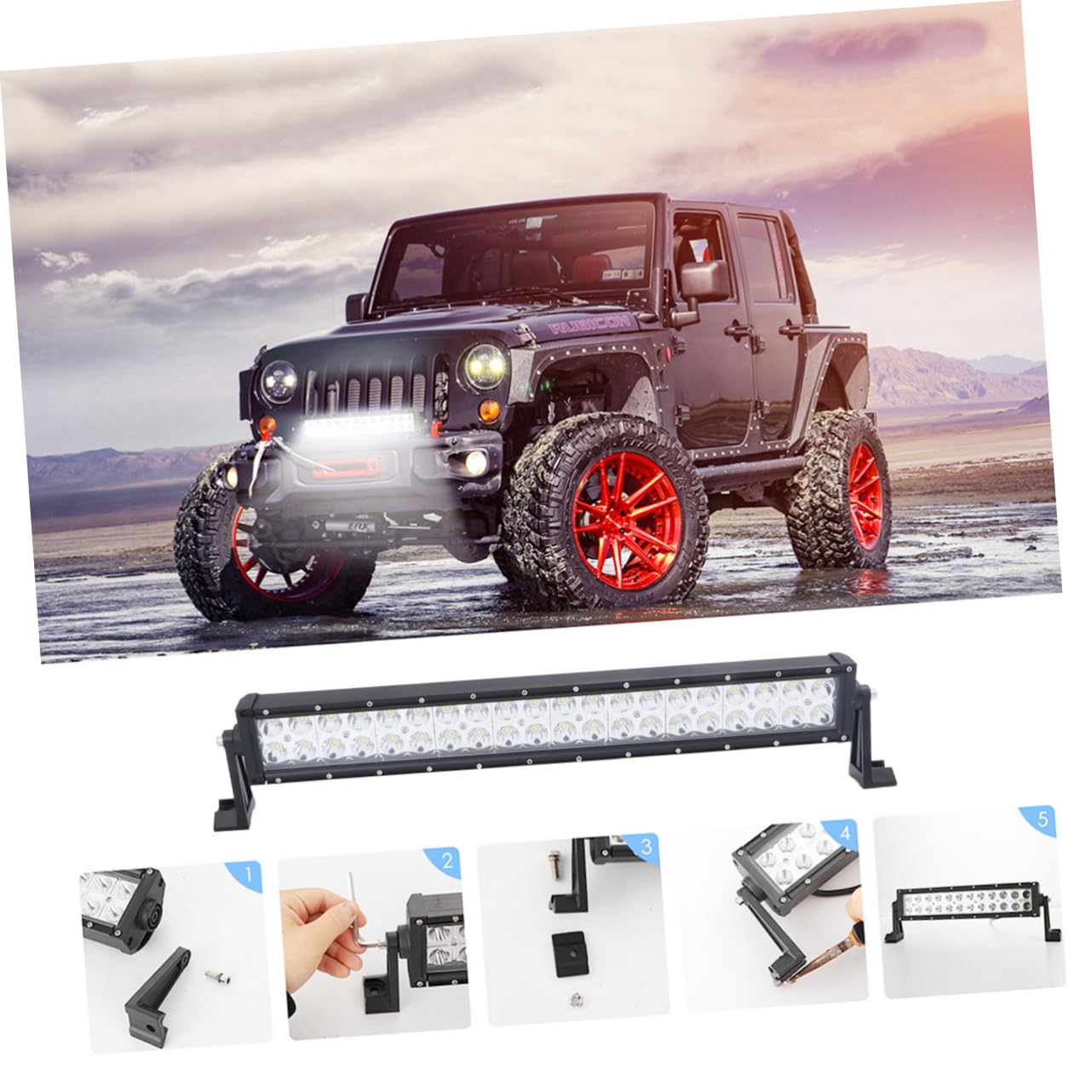 Ciieeo 200w Foco Led Para Vehículos Todoterreno Luz De Conducción Led Para Suv Camión y Coche Foco Reflector Luz De Trabajo Para Conducción Todoterreno