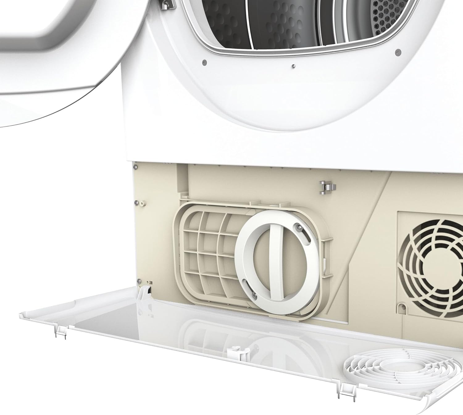 Open filter compartment of the dryer