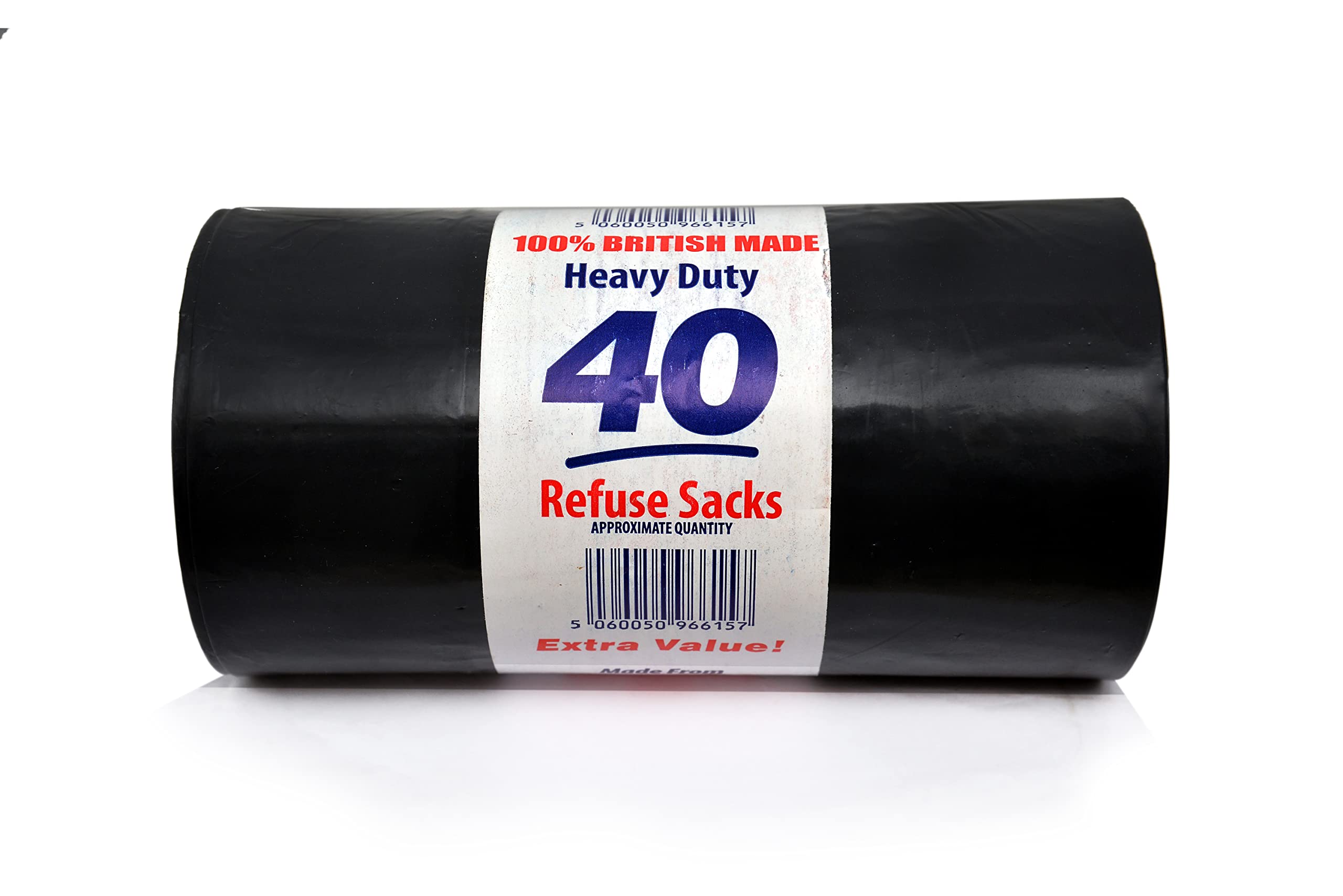 Homewise 40 bolsas de basura resistentes de 100 L bolsas de basura paquete de 40 bolsas de basura negras para basura grandes bolsas de basura ecológicas para oficinas en casa y jardín extrafuertes,