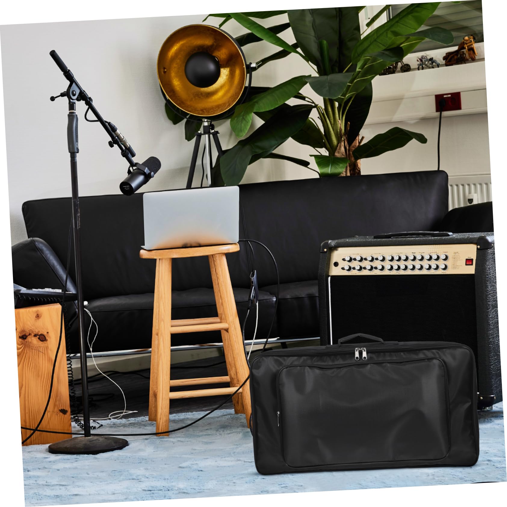 Pedalboard-aufbewahrungstasche Schwarz Mit Reißverschluss Für Gitarreneffektpedale Nylontragetasche Für Pedalboards Abriebfest Und Widerstandsfähig