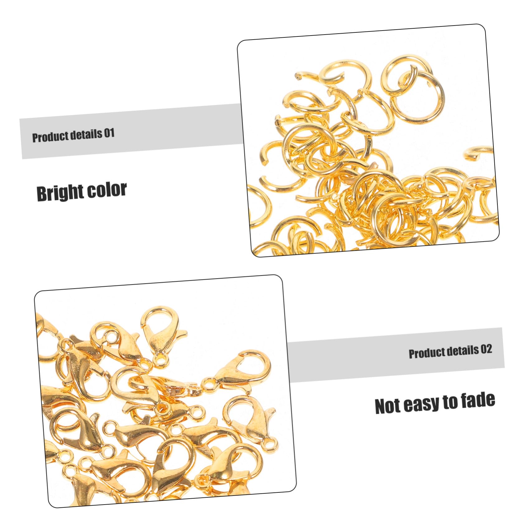 SHINEOFI 4 Set Gioielli Fatti A Mano Catena Collana di Catene Catena A Mano Collana A Catena con Fibbie Catena per La Collana Catenacci per Fai da Te Braccialetto A Catena Produzione di