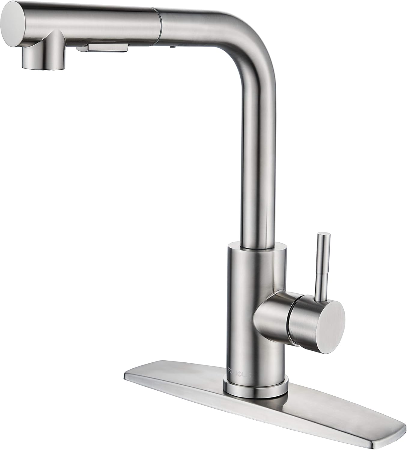 FORIOUS Kitchen Faucets with Pull Down Sprayer, Single Handle Kitchen
