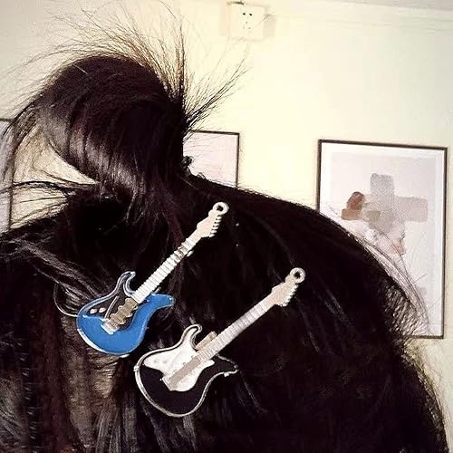 Miniatura 4 de OTEEGX 6 pinzas para el cabello Y2K para guitarra, pico de pato de metal, pinzas para el cabello vintage, Y2K, accesorios estilo grunge, 1
