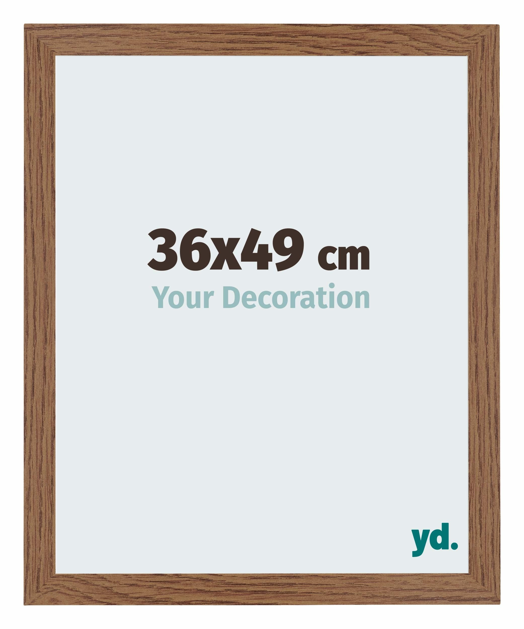 Yd. Oak Rustic Your Decoration - Picture Frame 36X49 Cm - Decorative Wall Frame In Mdf With Antireflection - Frame 36X49 - Mura