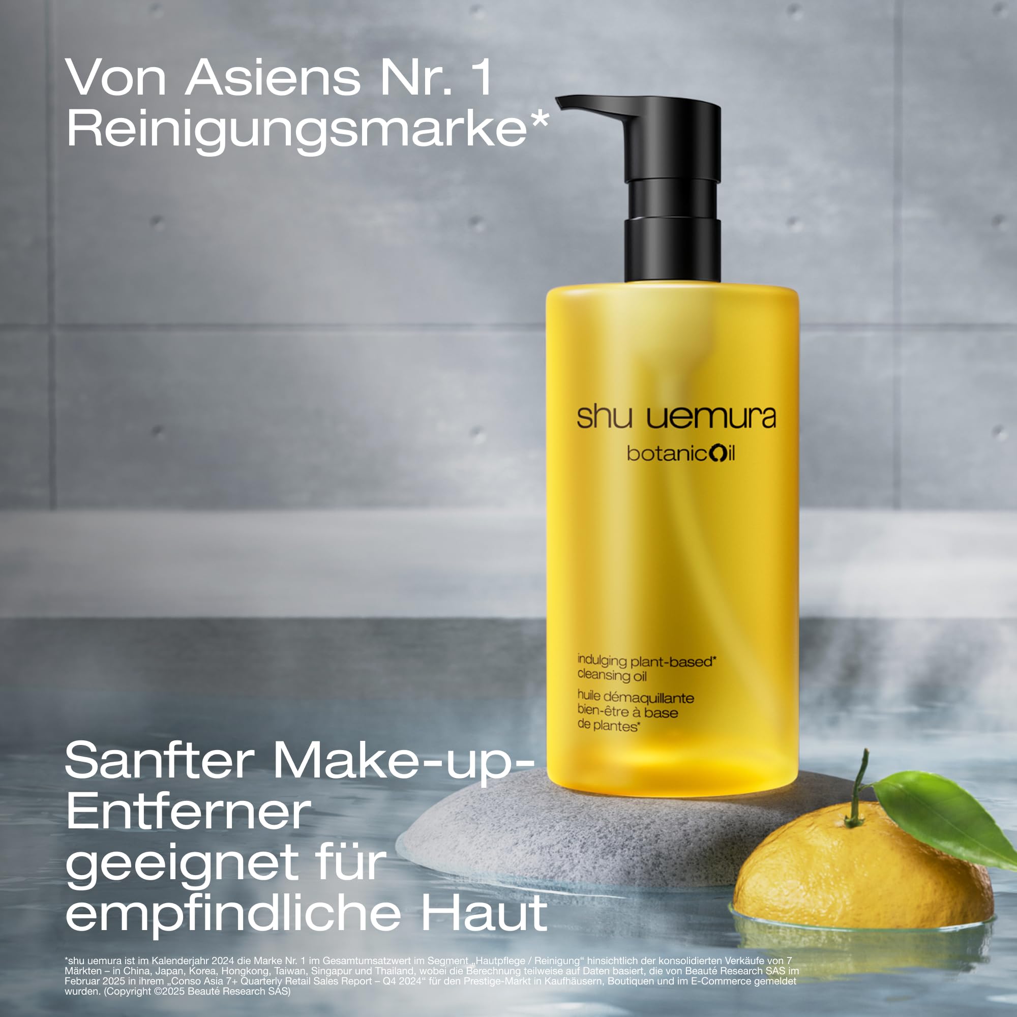 Shu Uemura BotanicOil Pflanzenbasiertes Reinigungsöl, Beruhigend und verwöhnend, Angereichert mit japanischer Yuzu und ätherischen Ölen, Gesichtsreinigung für empfindliche Haut