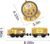 Vista 6 de Motorized Train for Kids, Remote Control Locomotive Train Toy for Wooden Tracks, Battery Powered Electric Trains with Sound & Lights Effects