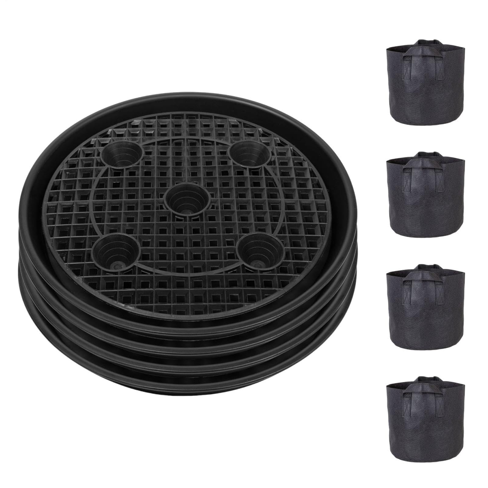 Bacs à eau pour jardinage d'intérieur avec base respirante et sacs de culture de légumes