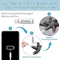 Vista 5 de Kit de Limpieza para iPhone Limpiador de Puerto de Teléfono, Kit de Limpieza para AirPod iPhone Pro Max, Masilla de Limpieza para Puerto de Carga
