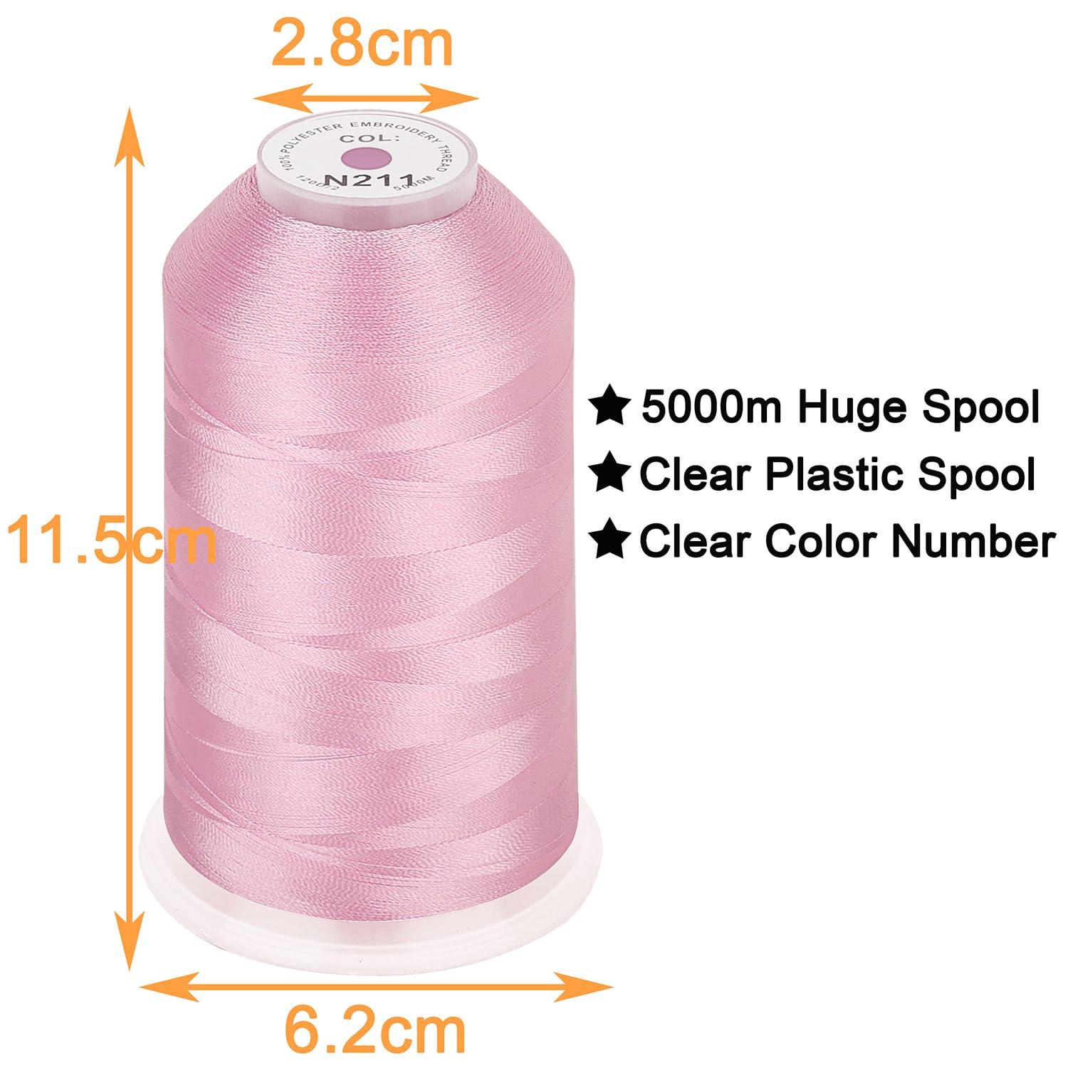 Amazon.com: New brothread - Single Huge Spool 5000M Each Polyester