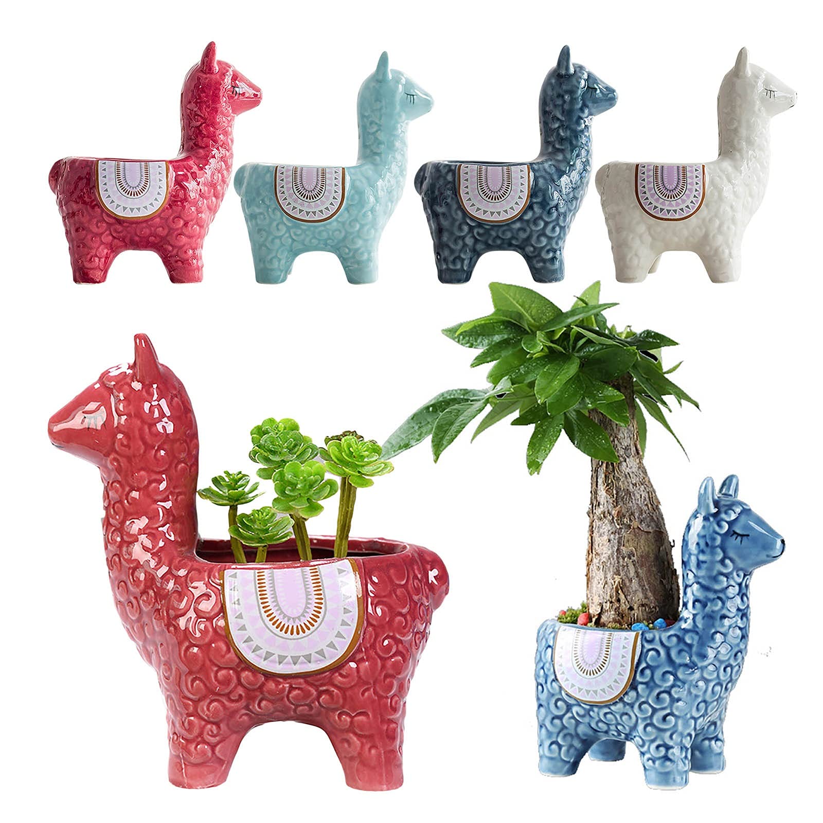 Vasetto Per Piante In Ceramica A Forma Di Pecora - 7,5 Cm - Fioriera Decorativa