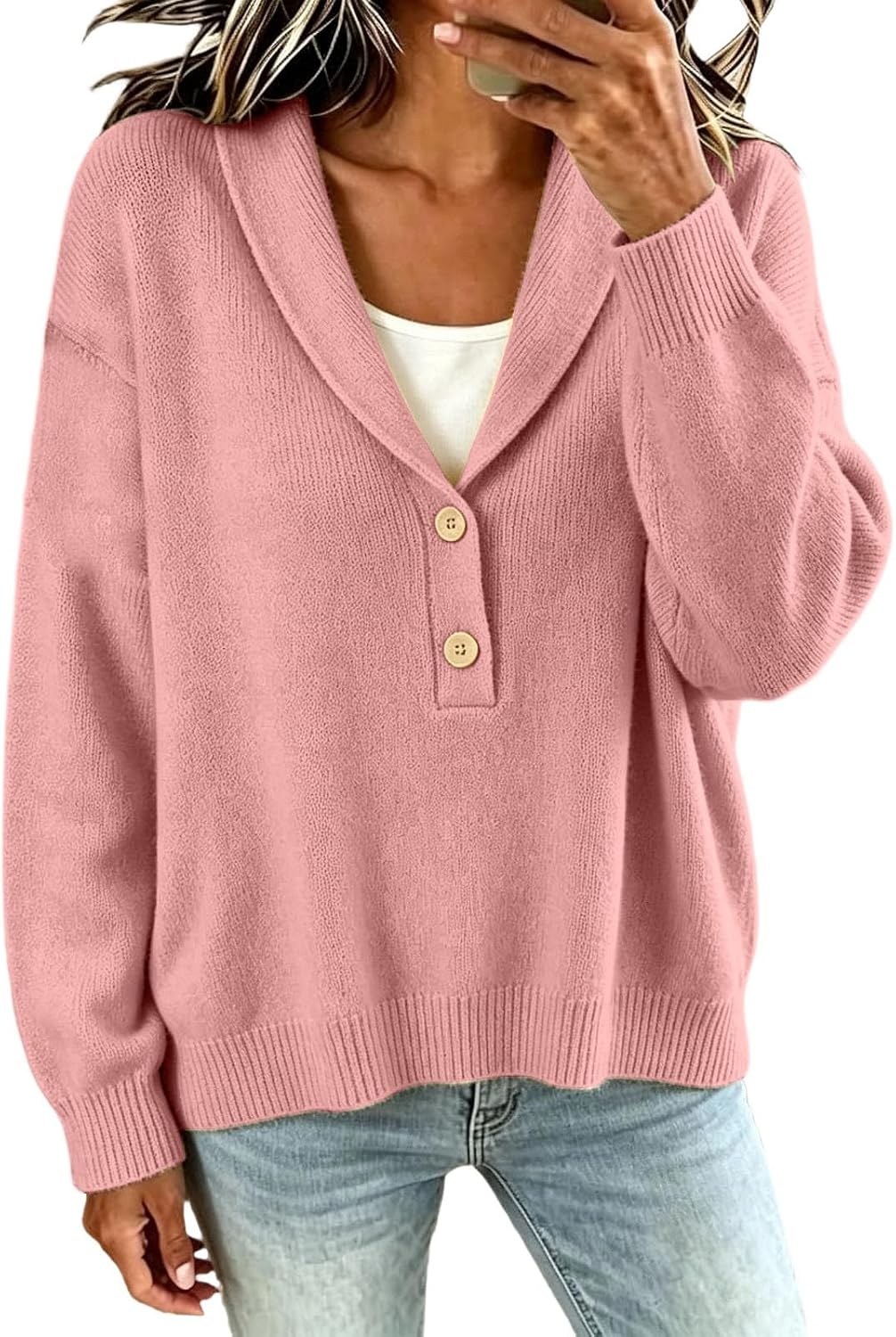 Womens Sweater Fall Long Sleeve Top Business Casual Pullover Outfits