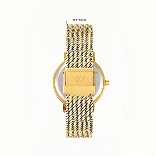 Miniatura 3 de Wristology 2 Sizes Easy Change Band Numbers Watch Metal Mesh Band - Interchangeable Stainless Steel Strap - to Read Analog Nurse with Second Hand