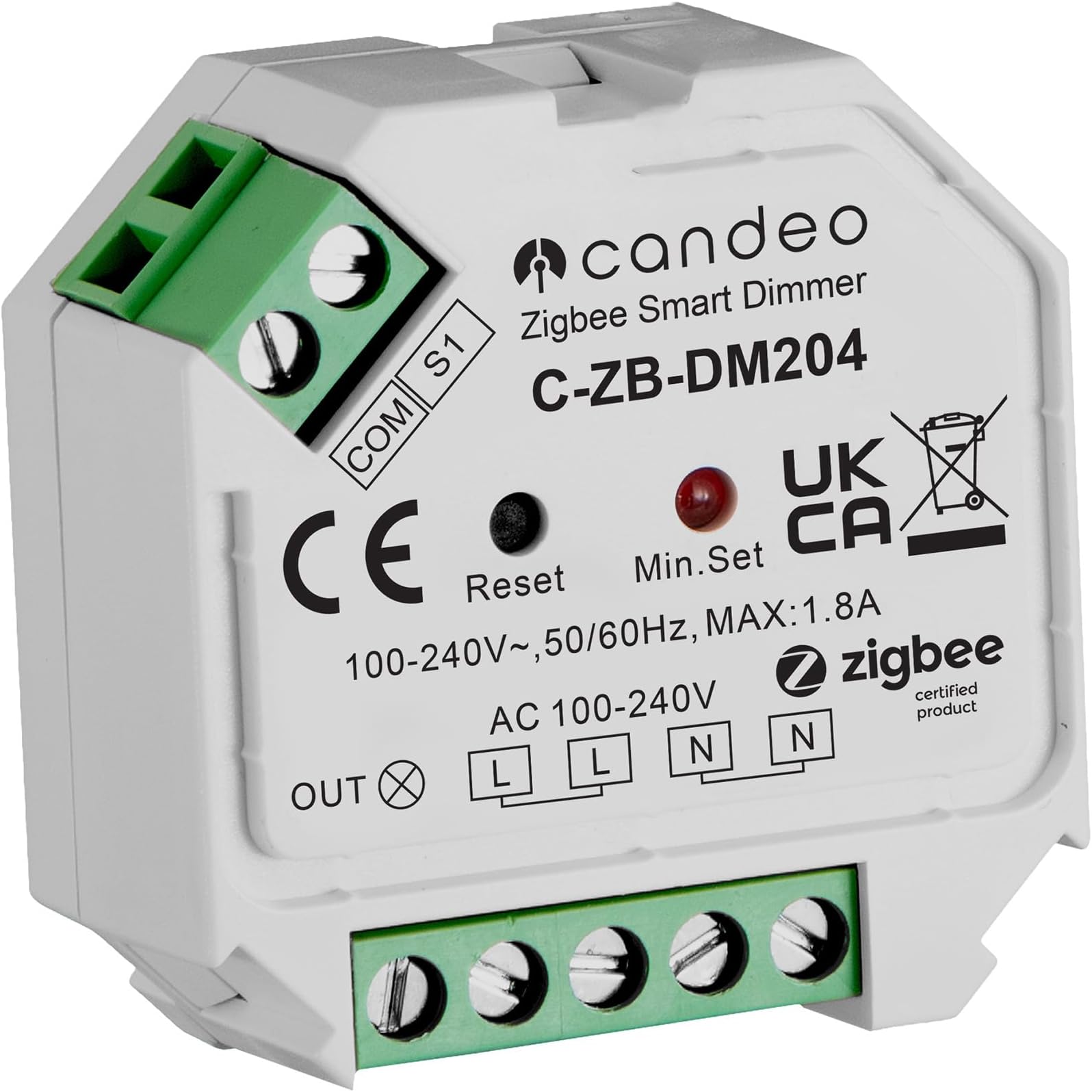Zigbee C-ZB-DM204 Smart Dimmer Switch Module -LED & Halogen | Energy Monitori...
