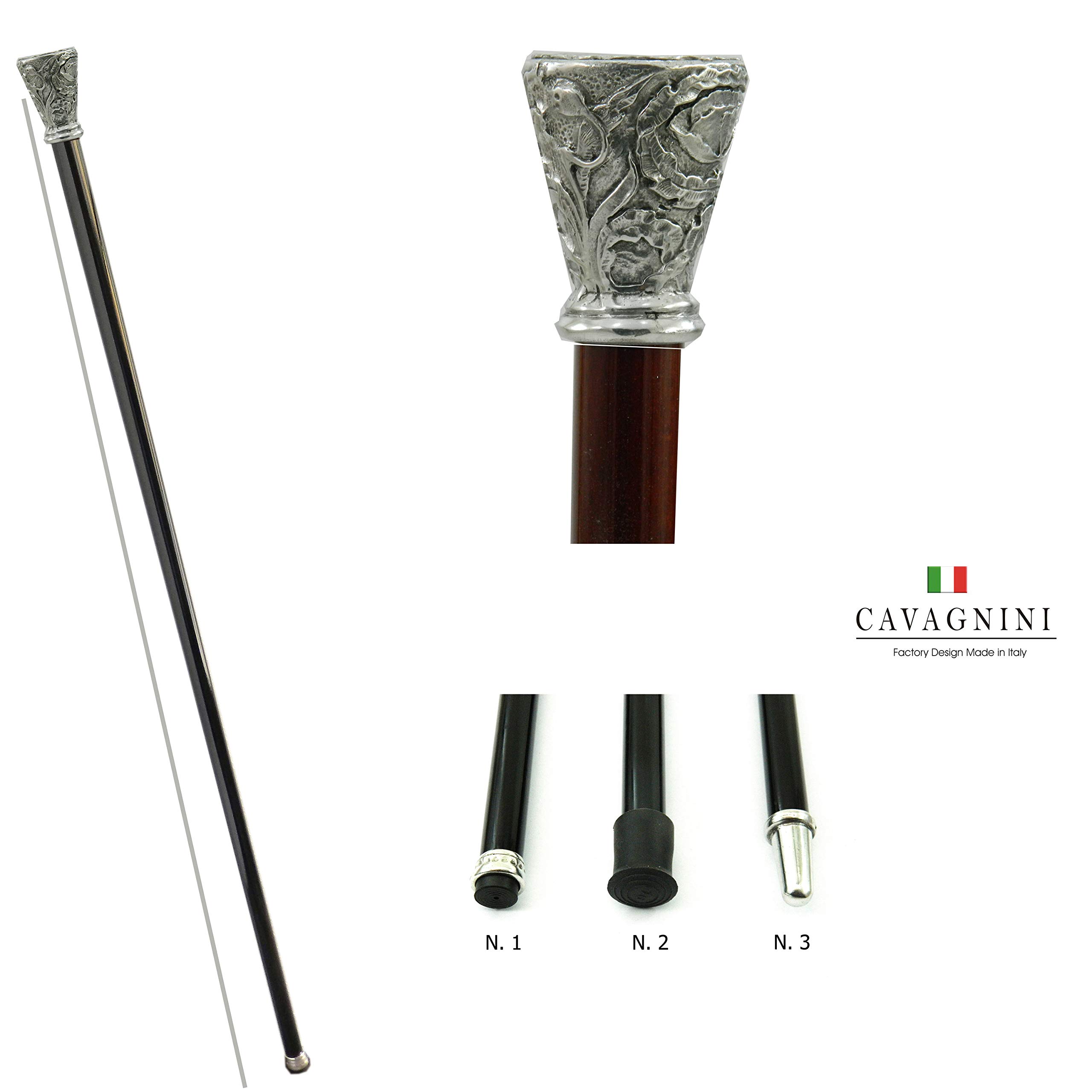 Bastón de paseo negro personalizado liberty para ceremonia hombre mujer Italy