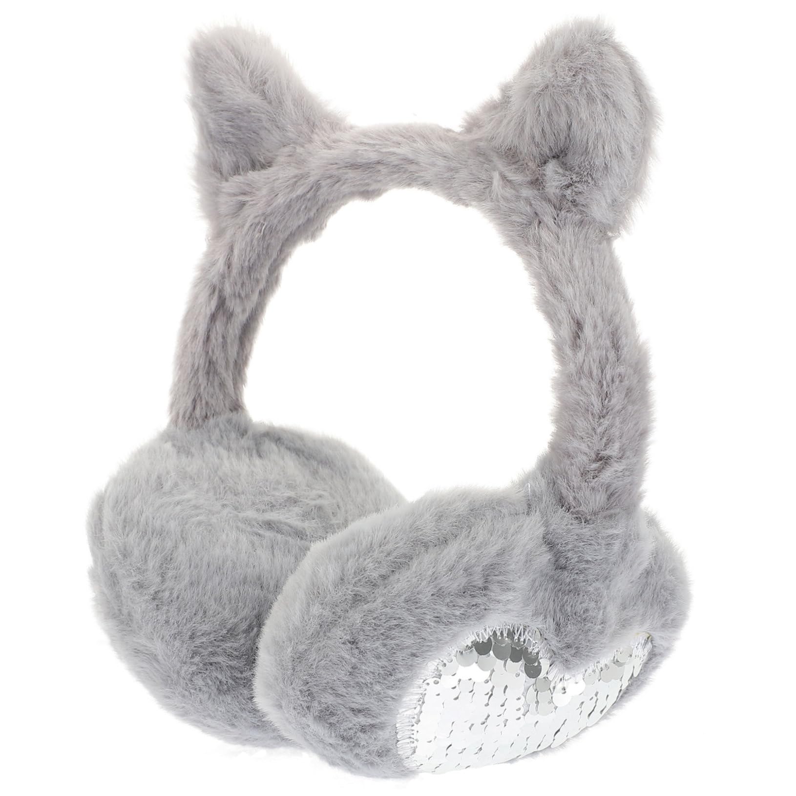 FRCOLOR Cute Winter Ear Muffs for Adults Plush Thermal Ear Cover with Cat Ears Stylish Outdoor Earmuff for Cycling Warm and Soft