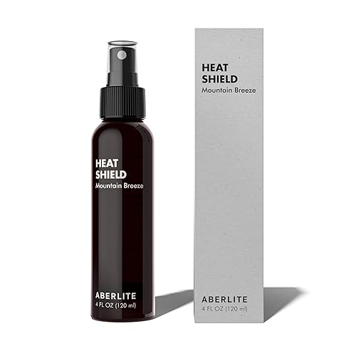Aberlite Heat Shield - Spray protector de calor, 4 onzas, aroma a aceite de argán, hidrata, suaviza y protege el cabello de daños por calor,