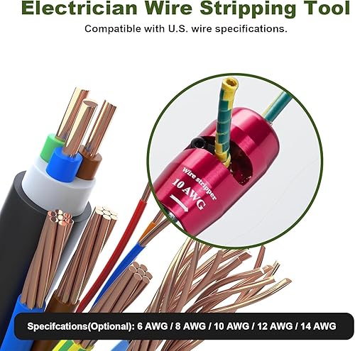 Miniatura 2 de Herramienta de pelacables para taladro, herramienta de pelado de cables mejorada 2025 y conector de torsión de cables para cortadores 6-14 AWG,