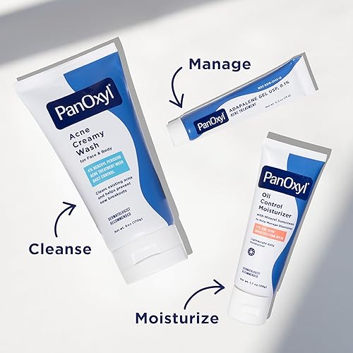 Vista 7 de PanOxyl Adapalene - Gel sin enjuague al 0.1%, tratamiento de acné con gel retinoide, suministro para 30 días, piel propensa al acné, sin aceite, sin