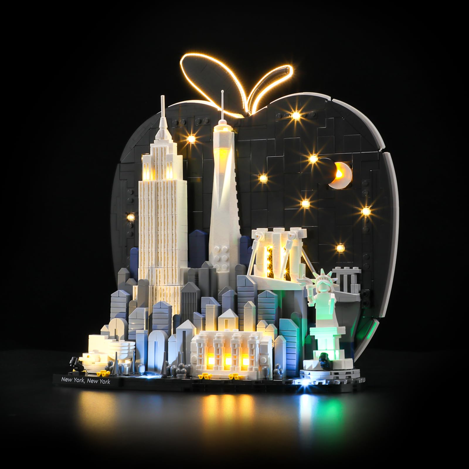 BRIKSMAX 2.0 Light Kit Compatible with Lego Architecture New York City โ The Big Apple 21066 Building Sets - Original LED Lighting Kits (Accessories Only) for Display, Gifts & Collectors