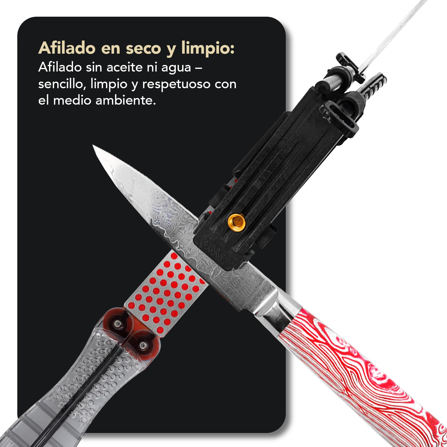 DMT Diafold® Magna-Guide Sistema de Afilado de Diamante | Afilador con Piedras de Grueso a Extra-Extrafino | Afilado Guiado, Ángulo Constante | Made in USA | MAGKIT-4