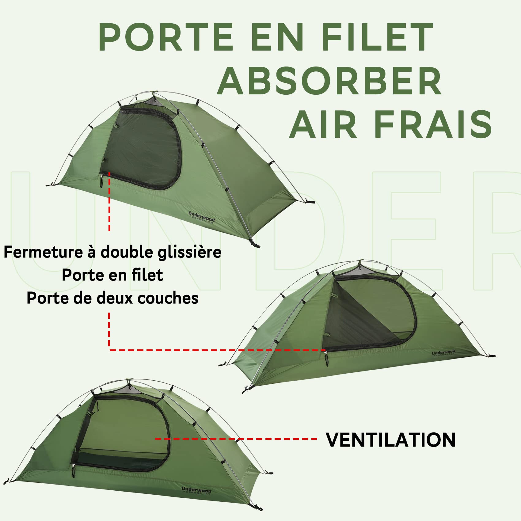Tente 4 Saisons 1-2 Personnes, Imperméable UltraLégère Compacte pour Hiver | Montage Facile, Petit Format, Léger, Imperméable, Résiste au Vent et à la Neige, pour Randonnée Trekking Montagne Outdoor