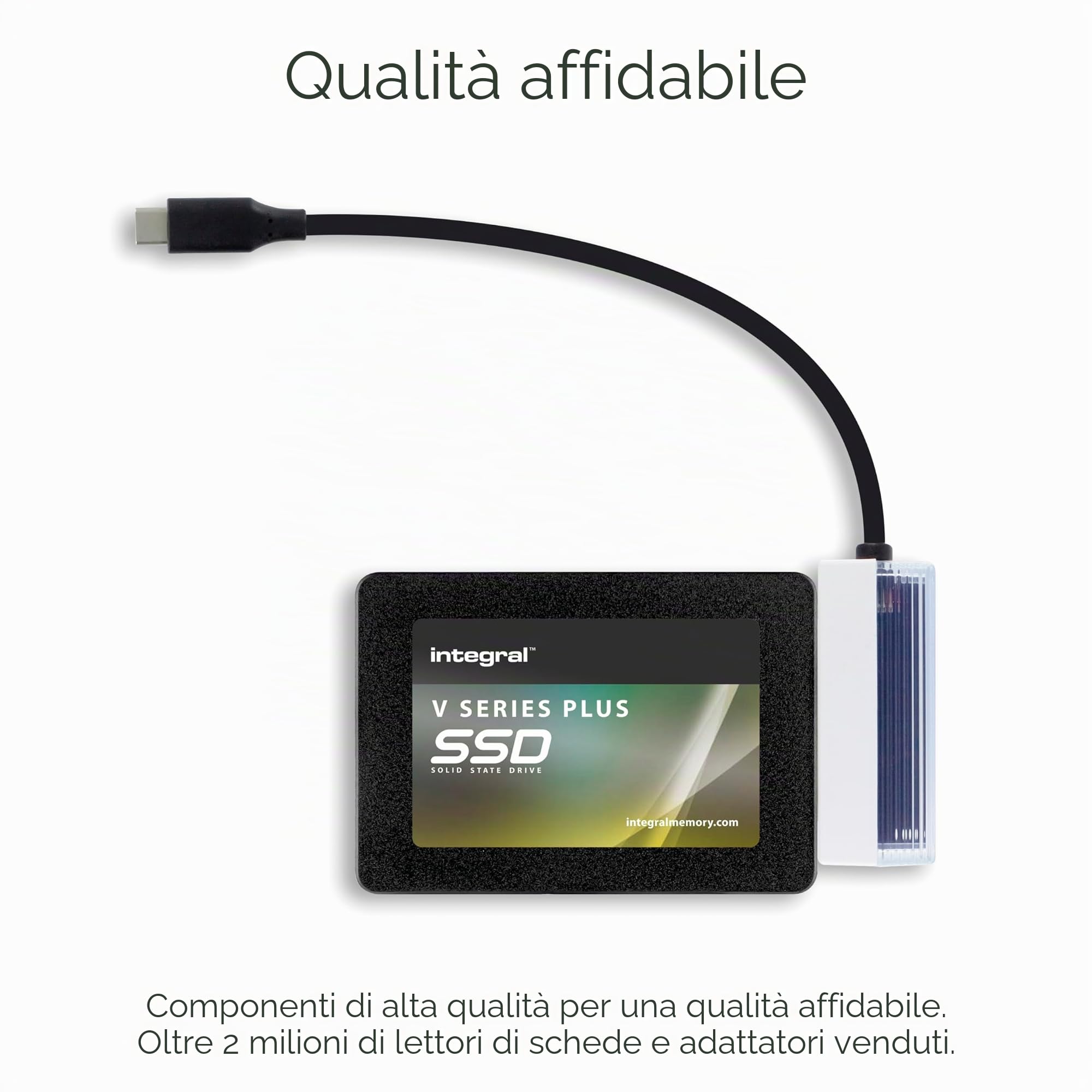 Adattatore USB-C a SATA III SSD, Convertitore HDD/SSD 2,5 pollici, Compatibile SATA I/II/III