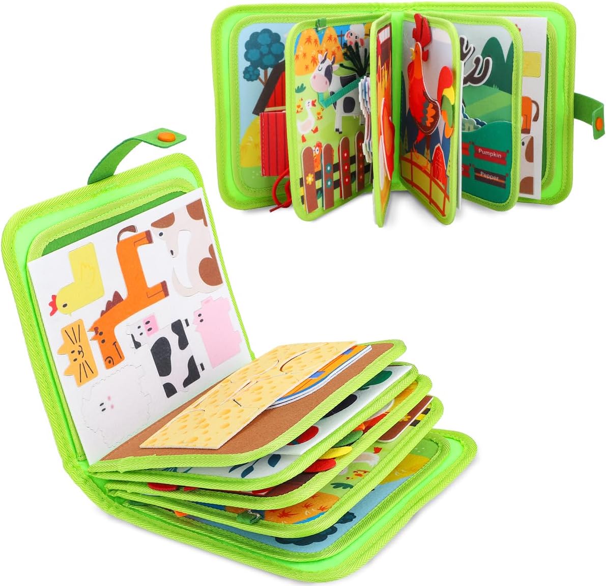 Placa de Montessori Sensorial para Crianças Brinquedo Educativo (Tema Fazenda)