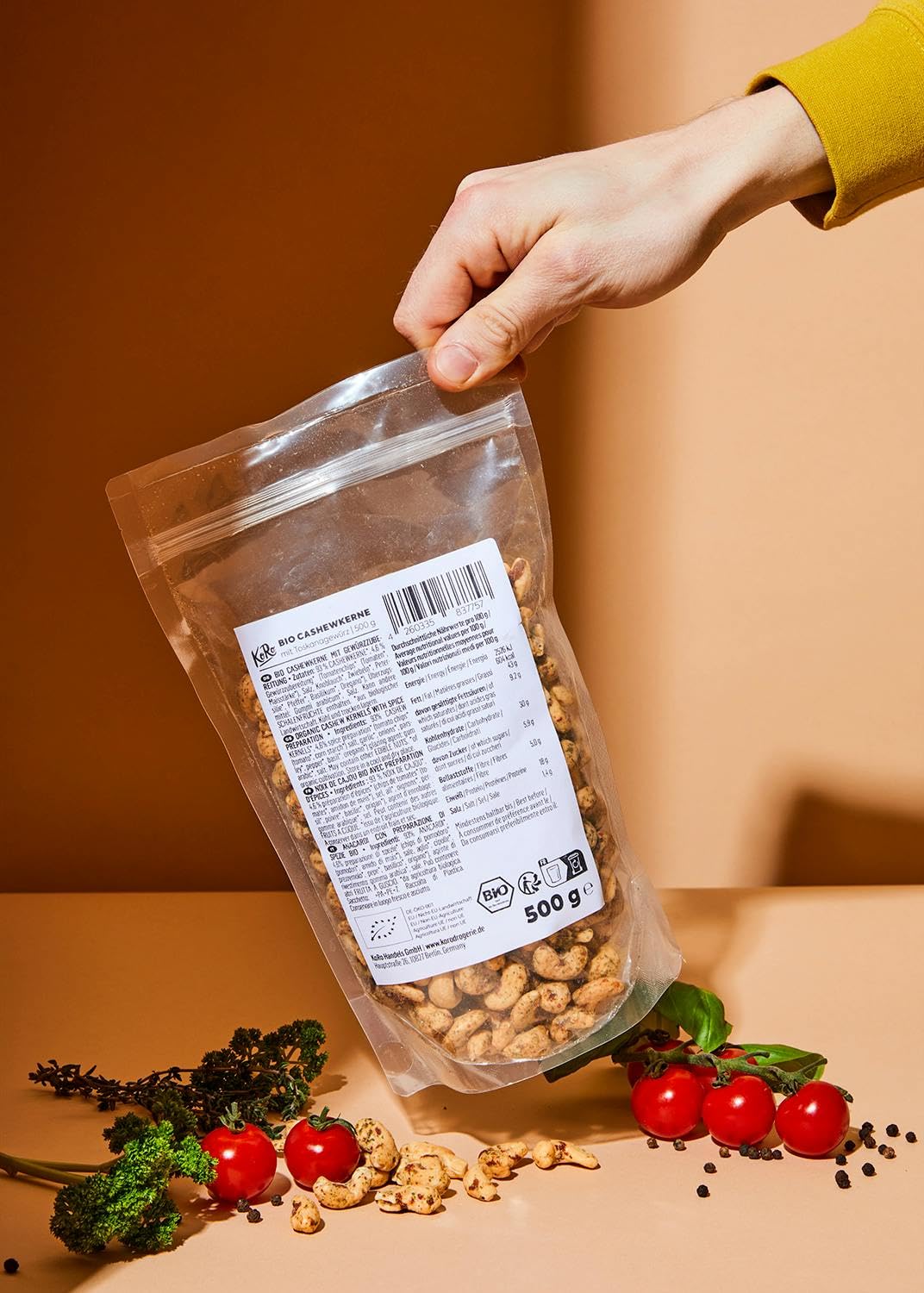 KoRo - Noix de cajou aux épices de Toscane bio 500 g