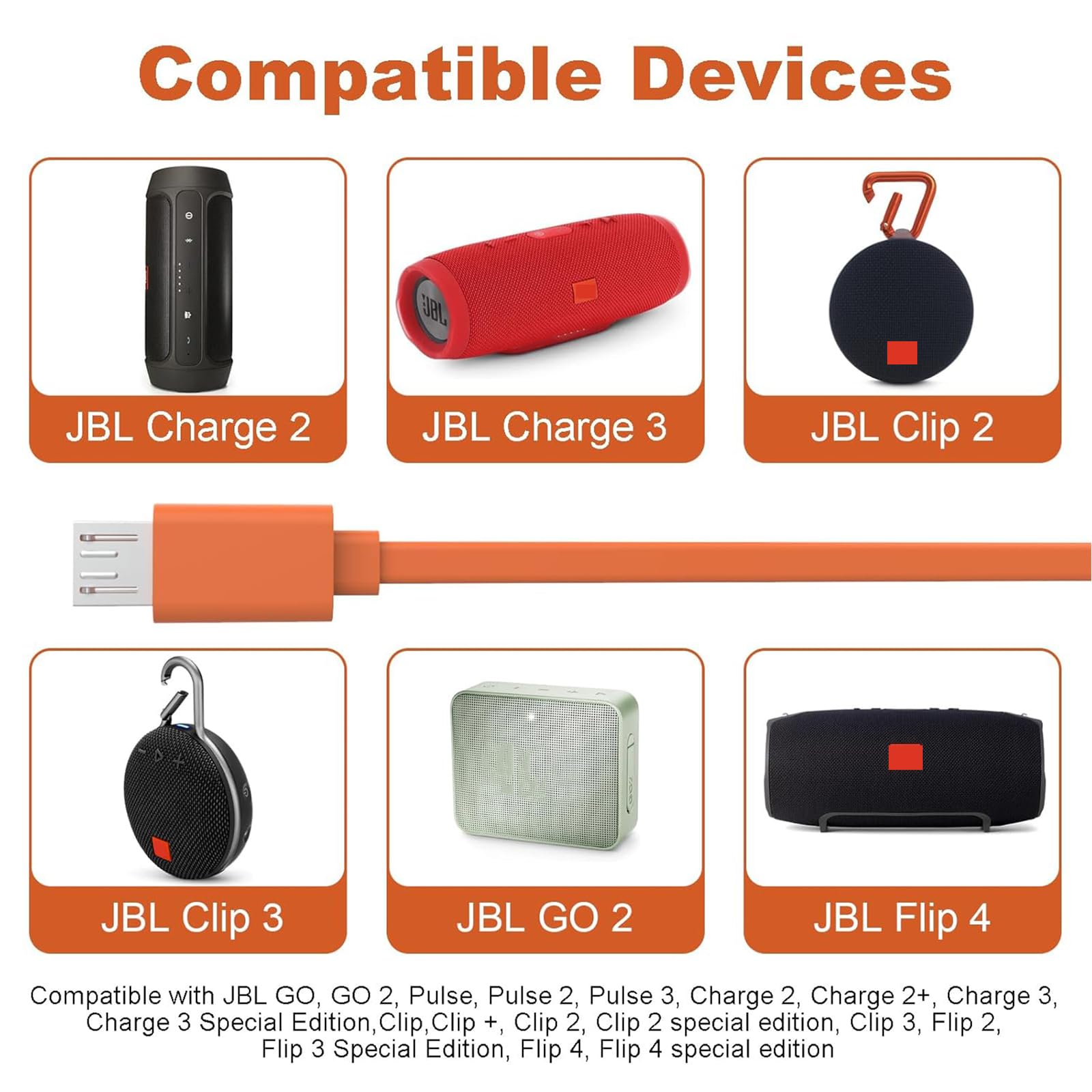 明日まで売り切りJBL charge3 ケーブルセット Geekria 充電ケーブル 互換性 USB 充電コード USB to USB-C