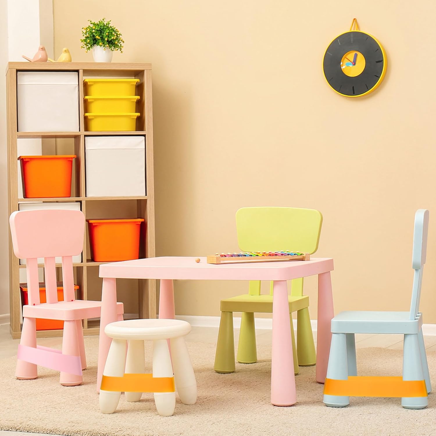 Sratte 60 Pcs Chair Bands for Kids with Fidgety Feet Fidget Bands Alternative Flexible Seating in Classroom for Kids with Sensory ADHD ADD Autism and Sensory Needs (Macaron Colors)