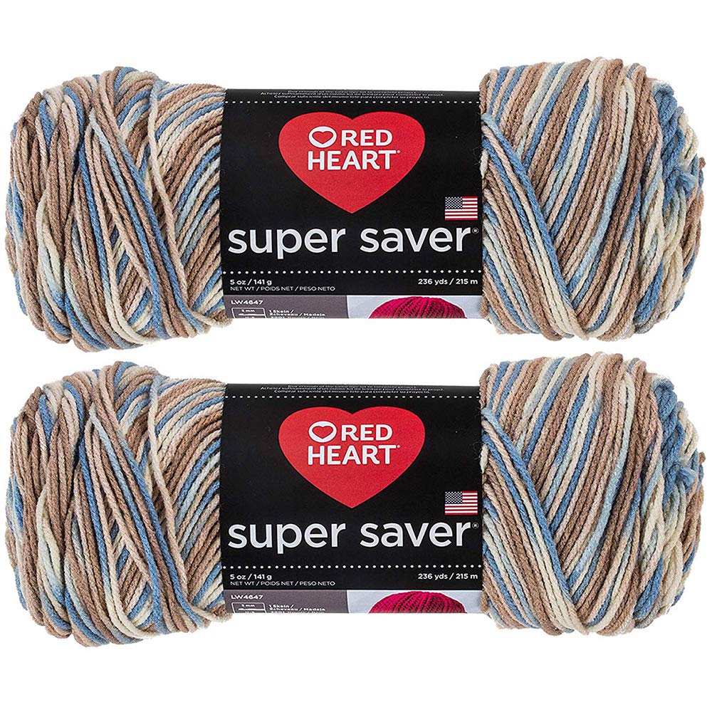 Red HeartBulk Buy: Super Saver (2-Pack) (Mirage, 5 oz Each Skein)
