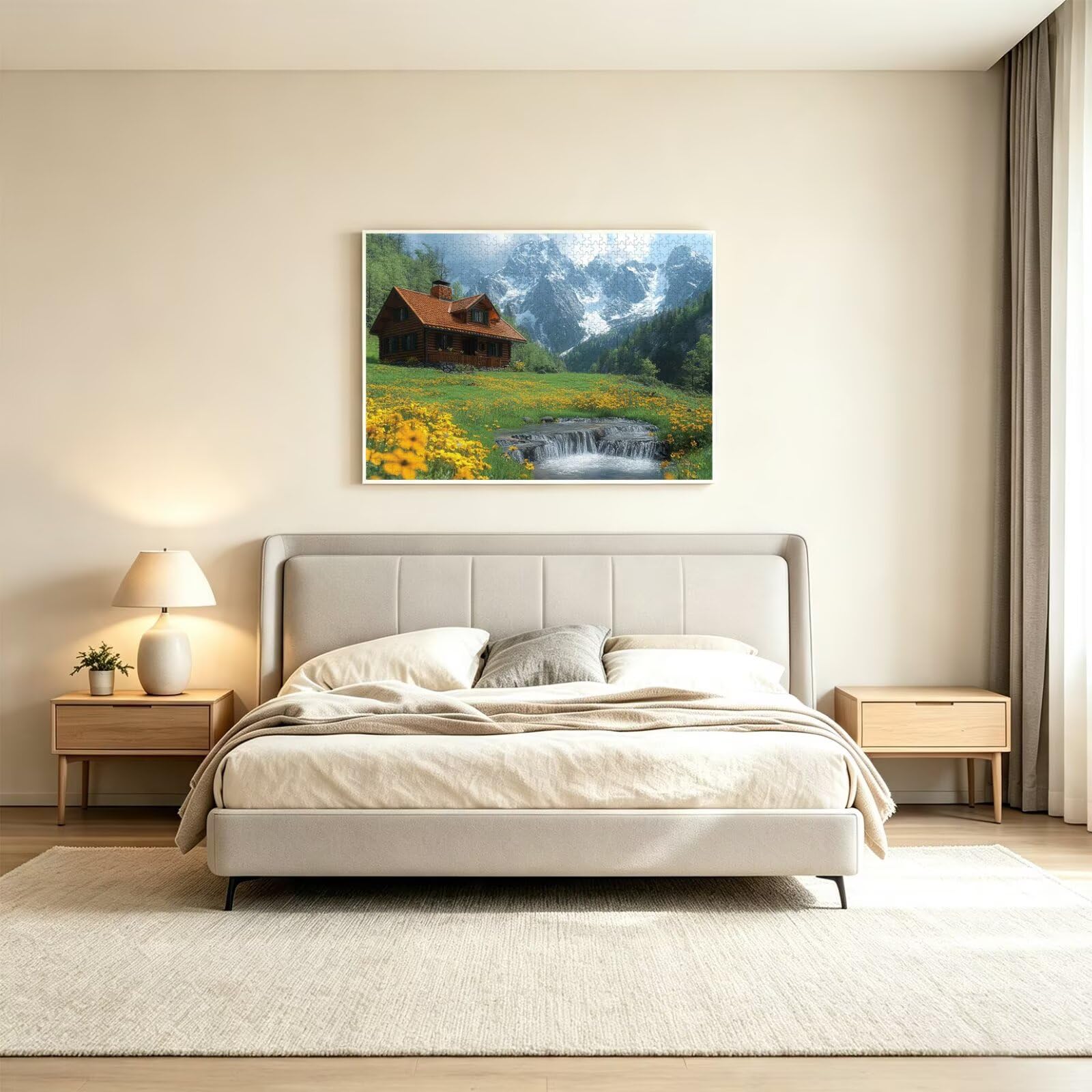 Puzzle 1314 Pieces Montagne de Neige Puzzle Adulte 75x50cm Printemps, n-805