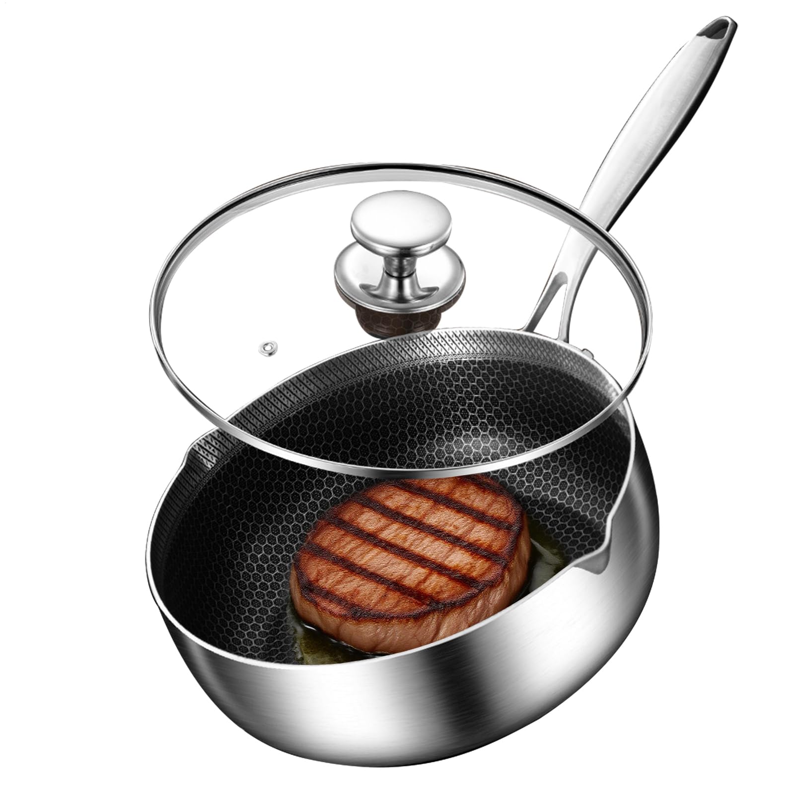 Edelstahl Milchtopf Rostfrei Pflegeleicht Dampfgarer zum Dämpfen, | Soßentopf Kochen, Dampfgaren, Schmelzen, Aufbrühen, Backen, Babynahrung Servieren, Nudelzubereitung, Küche, Zu