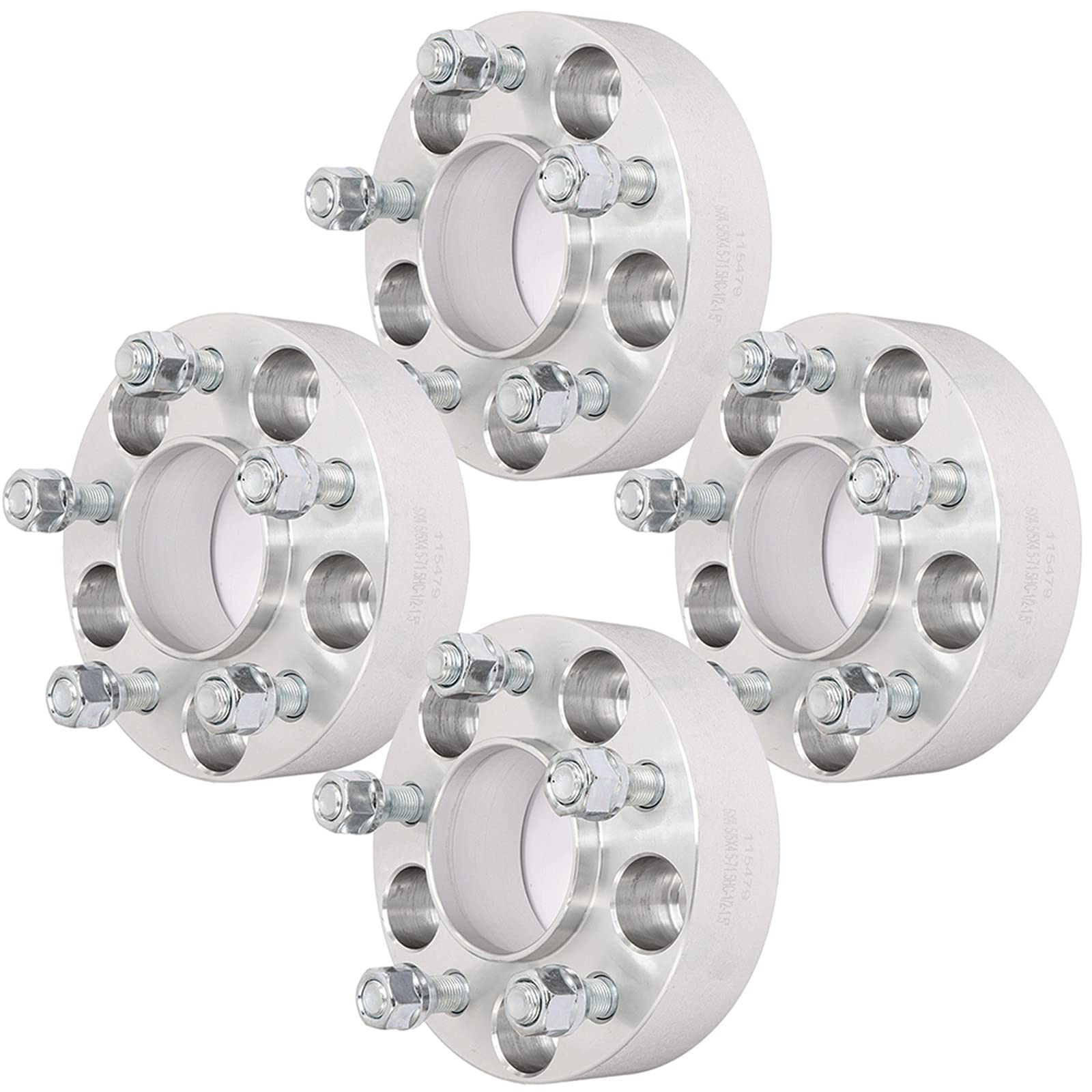 SCITOO 4Pcs 5x4.5 Wheel Spacers 1.5 inch for Jeep Silver Wheel Adapters