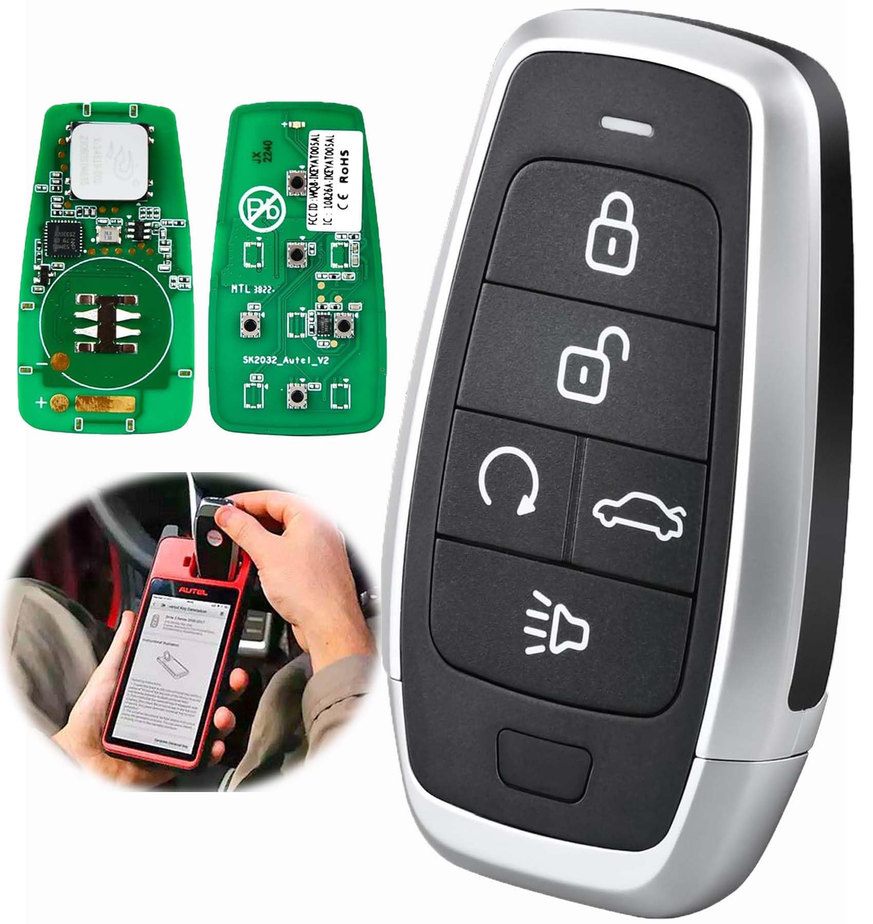 Llave programable Autel MaxiIM IKEY para solucionar la pérdida de mandos en 700 vehículos 7