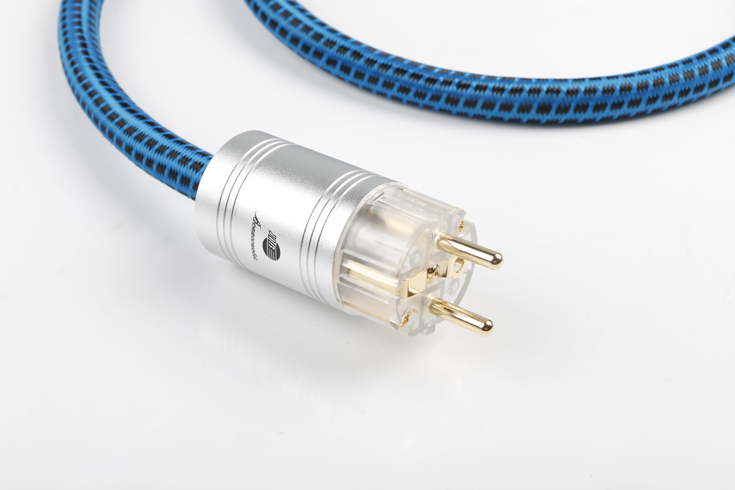 Boaacoustic HiFi Stromkabel, Audiophile High End Netzkabel,Schuko-Stecker-auf-Buchse-Stromkabel EU-Stecker für DVD/Verstärker/Decoder/Subwoofer/AMP -1M