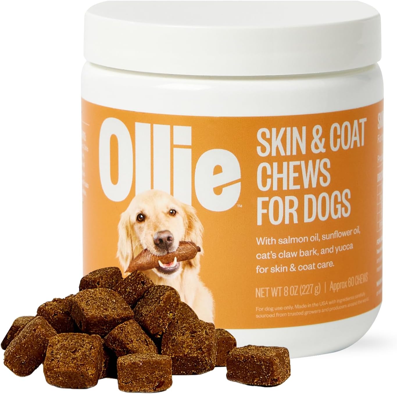 Ollie Dog Skin & Coat Supplement, Appx. 60 Count